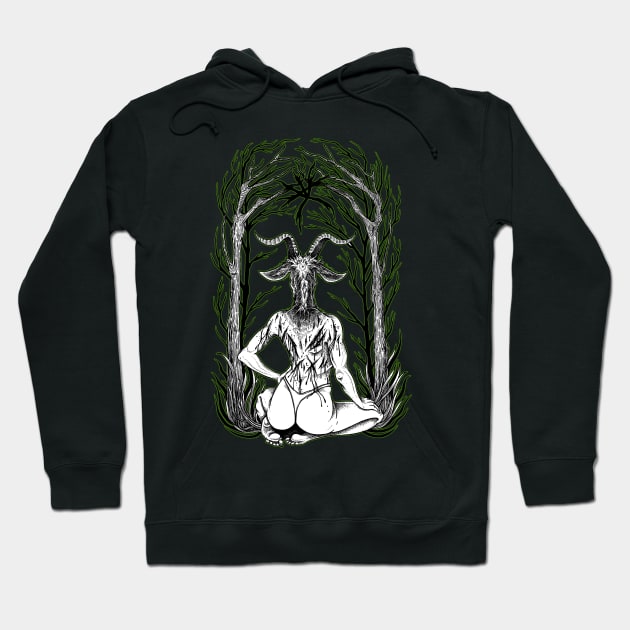 The Witching Hour Pagan Gothic Ritual Marijuana Green Hoodie by btcillustration